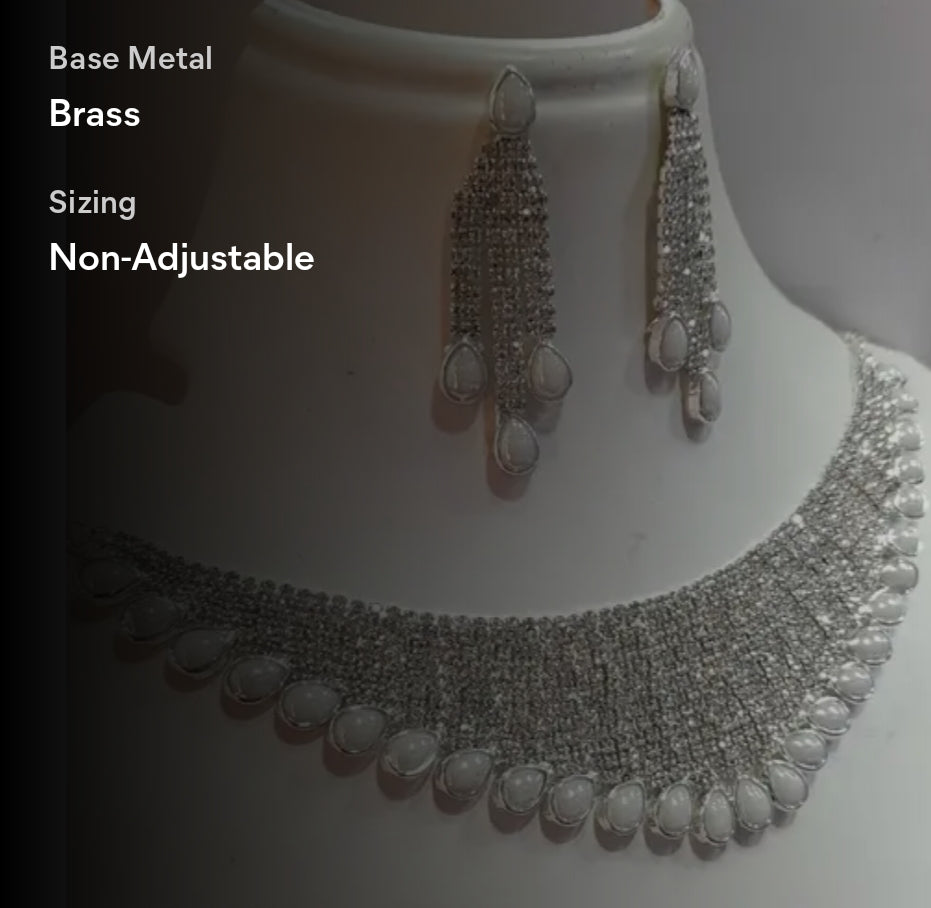 Silver diamond necklace