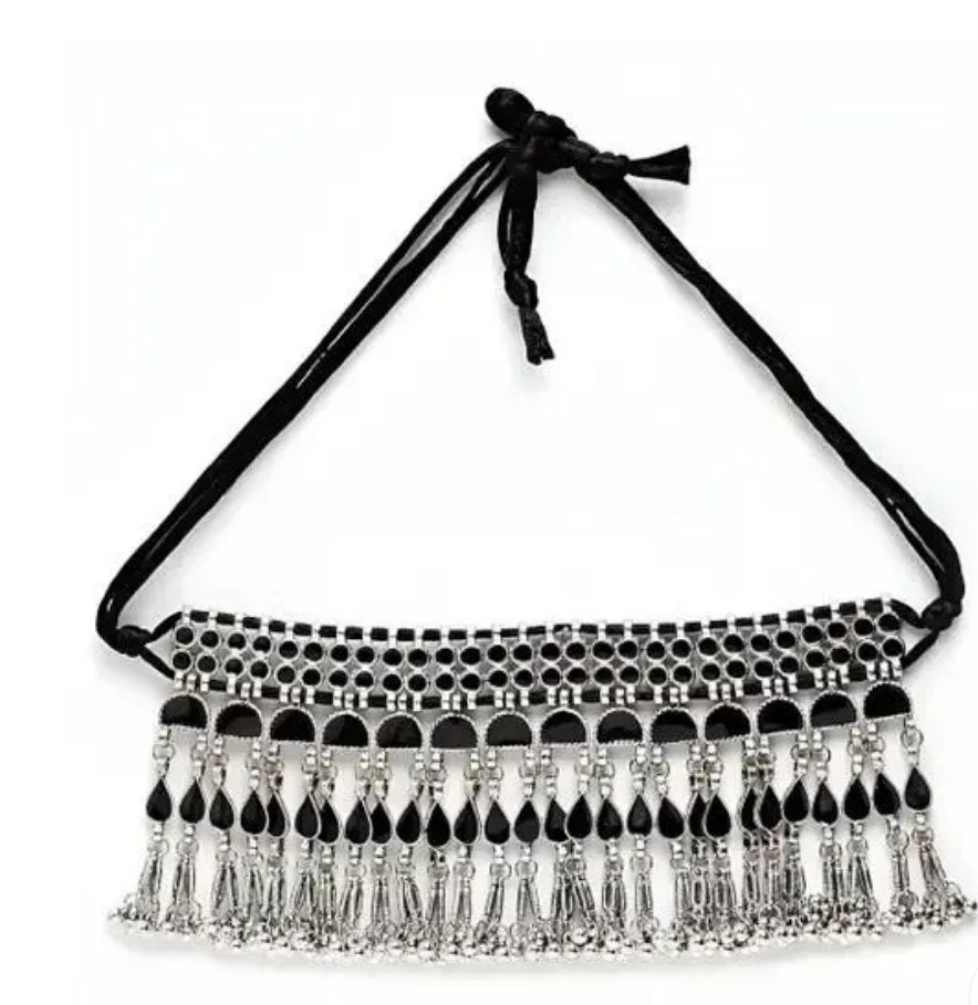 Black meenakari oxidised jewellery